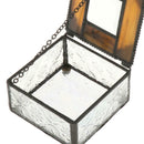 Glass Decorative Jewelry Storage Box Organizer Wedding Ring Trinket Pendant Case