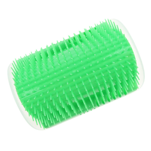 Pet Cat Catnip Kitten Corner Groomer Kitten Massage Brush Gray+Green 2Pack