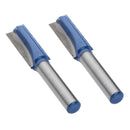 2pcs 1/4inch Shank Straight Blade Cutting Diameter Flush Trim Router Bit,durable