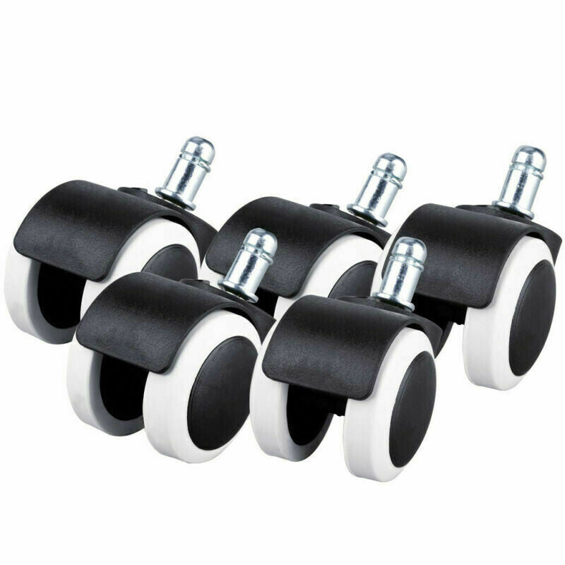 5PCS Office Chair Caster Wheels Rubber for Hardwood Floor Replacement Set 7/1 FT
