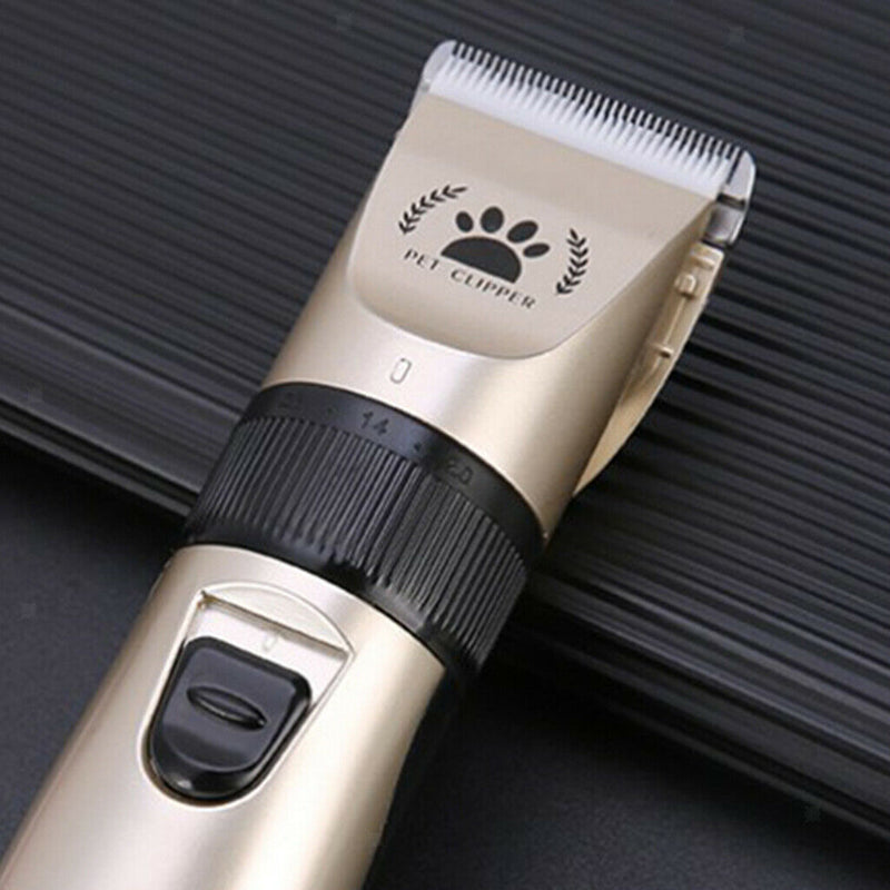 Electric Pet Cat Dog Grooming Clippers Hair Trimmer Shaver Kit USB Rechargable