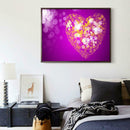 5D DIY Full Drill Diamond Painting Purple Heart Cross Stitch Embroidery Kit