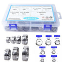 140PCS 304 Stainless Steel Single Ear & Clamp/Ear Hose Clamps Crimping Tool Kit