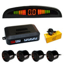 4 Parking Sensors LCD LED Display Car Reverse Radar System Alarm Kit Black EMB