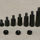 180pcs M3 Nylon M-F Hex Spacers Screw Nut Assortment Stand-off Plastic Kit F9Q0