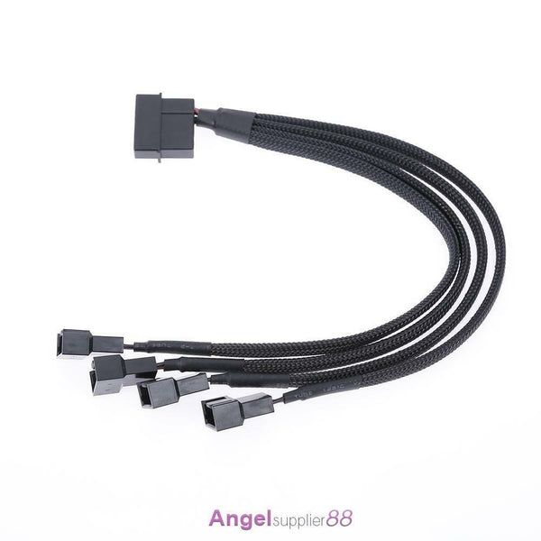 4pin IDE Molex to 4-Port 3Pin/4Pin Cooler Cooling Fan Splitter Power Cable