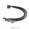 4pin IDE Molex to 4-Port 3Pin/4Pin Cooler Cooling Fan Splitter Power Cable