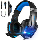 G9000 Gaming Headset Wired 40mm Driver Over Ear Headphones Earbuds+LED Light+Mic