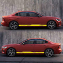1 Pair Long Stripe Vinyl Car Stickers Auto Side Skirt Styling Decoration Decals