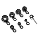 8pcs Stainless Steel Ceramic Fishing Rod Guide Eye Guide Ring Tip Line Ring