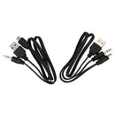 USB 2.0 to Mini A Male 3.5mm Jack Plug Audio Data Cable 45cm 2 Pcs Z8S1