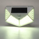 1pc 100LED Four-sided Solar Motion Sensor Wall Light Outdoor Garden Lamp A