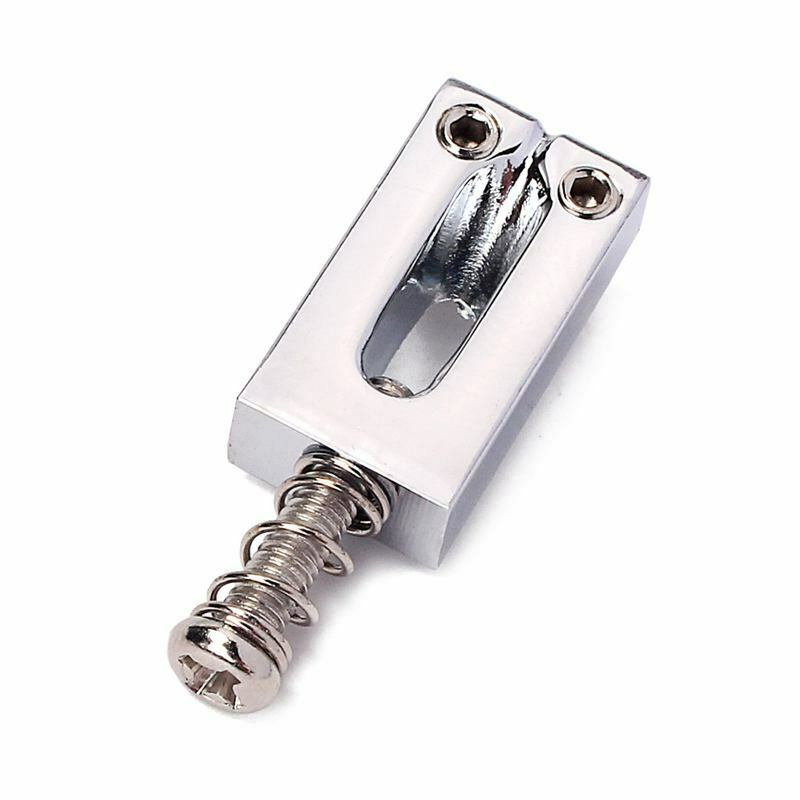 6 Pieces Electric Guitar Bridge Saddles Flat Set for Strat Tele Guitar Repl