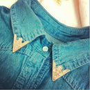 2 Pairs Blouse Shirt Metal Pointed Collar Clips Wing Shape Tips Brooch Pin