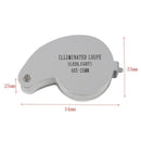 6pcs 40x 25mm Magnifying Glass Jeweler Eye Loupe Magnifier With LED Light C