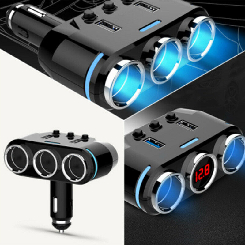 Car Socket Splitter Plug LED ZSB Charger Adapter Practical convenient  new OZ