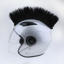 Motorcycle Adhesive Helmet Mohawk Hair Patches Skinhead Costumes Wig Black