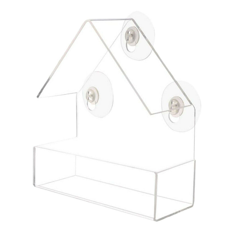 Pet Bird Pigeons Water Food Feeder Bird Cage  Feeding Box W/Suction Cups