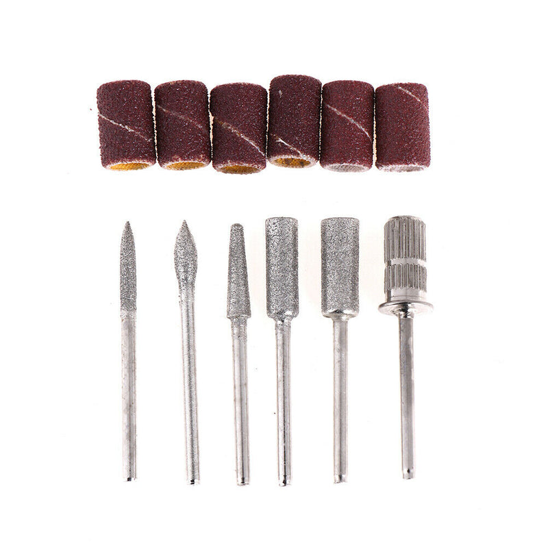 Nail Electric Drill Bits Sanding Bands File Set Filing Pedicure Manicure Too Gw
