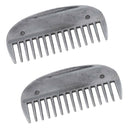 2pcs Horse Stainless Steel Curry Comb Horse Pony Care Grooming Brushes Tool
