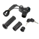 Electric Bike Half Throttle Twist Grip Lock Key Handle w/ Voltage Display