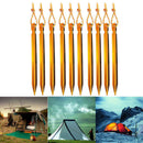12Pcs Trip Tent Peg Ground Nail Stakes Tent Nail Pegs Stakes With Rope Cam YQD