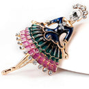 Enamel Princess Ballet Girl Brooch Pin Banquet Weddings Brooch Gifts Jewelr Kw