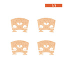 4pcs Maple Wood Violin Bridges for 1/4 Violin Musical Instrument Parts BDV