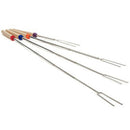4x Telescoping BBQ Marshmallow Roasting Sticks Smores Skewers Hot Dog Fo FLK