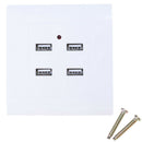 4 USB Port Wall Charger Outlet  Panel AC Power Receptacle Socket Plate  OZ