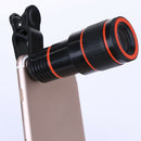 12X Zoom Optical Phone Camera Telephoto Telescope Lens for Cell Phone+Clip