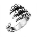 Open Adjustable Men Street Dragon Alloy Claw Finger Rings Jewelry Gifts