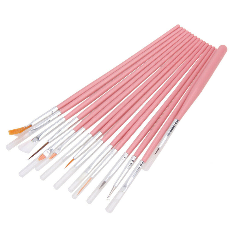 15PCS Design Painting Pen Nail Art Brush Set for Salon Manicure DIY Tools