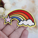 2pcs cute feather patches iron sew on embroidery applique diy cloth stickers  ES