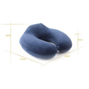 Memory Foam U Shaped Travel Pillow Neck Support Car Seat Cushion Gift Blue