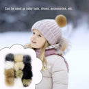 12pcs 8cm Pompon Fluffy Imitation Raccoon Fur Soft DIY Hair Bows Accessory