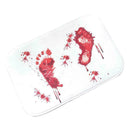 Blood Bath Mat Footprints Rugs Towel Bath Floor Mat Horror Halloween Bloody D0E0