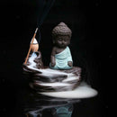 Little Tathagata Backflow Smoke Cone Incense Burner Holder Buddhism Green