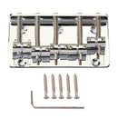 5-saddle Bridge Set for 5 String Electric Bass Guitar Part Replacement