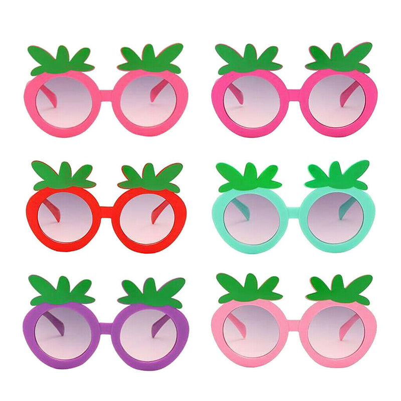 Kids Sunglasses Cute Strawberry Sunglasses Flower Shaped 6 Pieces