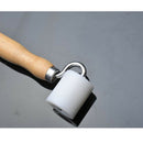 Long Wooden Handle Smooth Surface Wallpaper Edge Seam Roller, 34mm Dia.