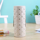 Fashion Leather Makeup Brush Storage Case Empty Holder Organizer (Beige M) A