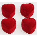 Quality 10pcs Romantic velet Red Heart Ring gift Boxes Jewelry Supplies â„–[