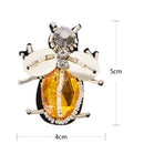 Rhinestone Bee Beads Patch for Clothing Sewing on Beading Applique Clothes Sh FT