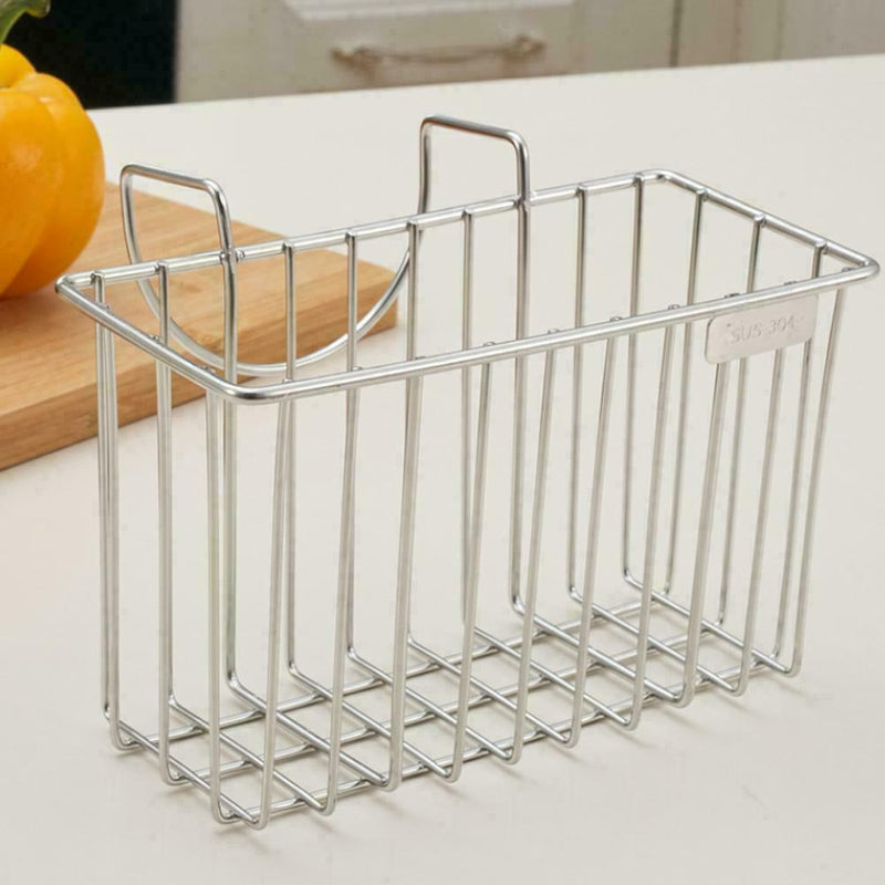 1* Kitchen Stainless Steel Hollow Out Sink Storage Rack Holder Sponge Soap T4O6
