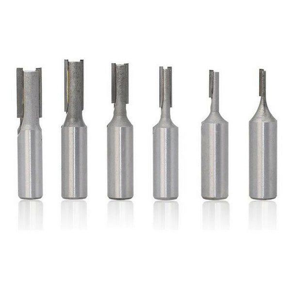 3Pcs/Set 1/4 Shank Carbide Single Flute Tipped Straight Router Bit Milling