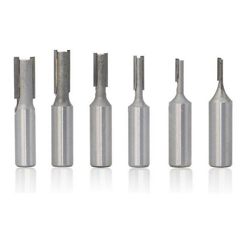 3Pcs/Set 1/4 Shank Carbide Single Flute Tipped Straight Router Bit Milling
