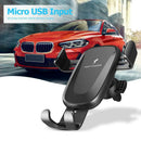B015 Fast Charge 10W Qi Wireless Charger Gravity Air Vent Car Phone Holder
