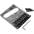 Black Print Electric Guitar Bridge Plate for Humbuckers with Screws and Wrench