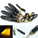 4PCS Motorcy Universal Black Shell Turn Signal 9 LED Indicator Blinker Light CYX